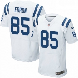 Men Nike Indianapolis Colts 85 Eric Ebron Elite White NFL Jersey