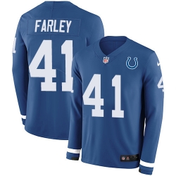 Nike Colts 41 Matthias Farley Royal Blue Team Color Men s Stitched NFL Limited Therma Long Sleeve Jersey