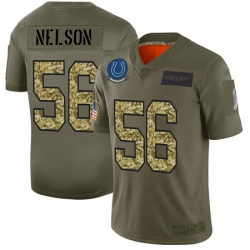 Nike Colts 56 Quenton Nelson Olive Camo Men Stitched Football Limited 2019 Salute To Service Jersey