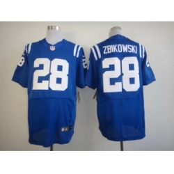 Nike Indianapolis Colts 28 Tom Zbikowski blue Elite NFL Jersey