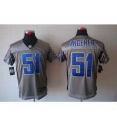 Nike Indianapolis Colts 51 Pat Angerer Grey Elite Shadow NFL Jersey