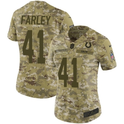 Nike Colts #41 Matthias Farley Camo Women Stitched NFL Limited 2018 Salute to Service Jersey