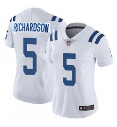 Women Indianapolis Colts 5 Anthony Richardson White 2024 F U S E Vapor Limited Stitched Football Jersey