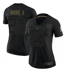 Women Indianapolis Colts Kenny Moore II Limited 2020 Salute To Service Jersey Black