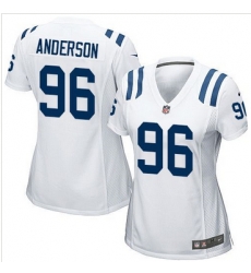 Women Nike Colts #96 Henry Anderson White Stitched NFL Elite Jersey