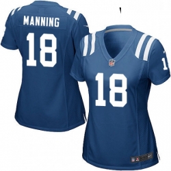 Womens Nike Indianapolis Colts 18 Peyton Manning Game Royal Blue Team Color NFL Jersey