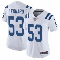 Womens Nike Indianapolis Colts 53 Darius Leonard White Vapor Untouchable Limited Player NFL Jersey