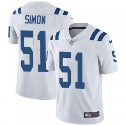 Youth Nike Colts #51 John Simon White Stitched NFL Vapor Untouchable Limited Jersey