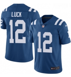 Youth Nike Indianapolis Colts 12 Andrew Luck Royal Blue Team Color Vapor Untouchable Limited Player NFL Jersey