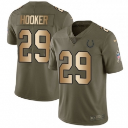 Youth Nike Indianapolis Colts 29 Malik Hooker Limited OliveGold 2017 Salute to Service NFL Jersey