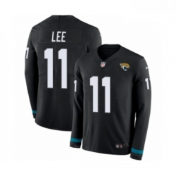 Men Nike Jacksonville Jaguars 11 Marqise Lee Limited Black Therma Long Sleeve NFL Jersey