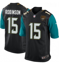 Men Nike Jacksonville Jaguars 15 Allen Robinson Game Black Alternate NFL Jersey