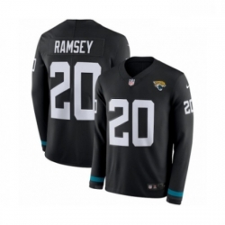 Men Nike Jacksonville Jaguars 20 Jalen Ramsey Limited Black Therma Long Sleeve NFL Jersey