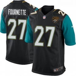 Men Nike Jacksonville Jaguars 27 Leonard Fournette Game Black Alternate NFL Jersey