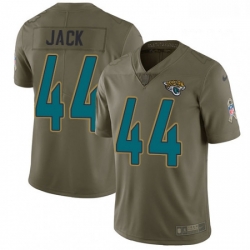 Men Nike Jacksonville Jaguars 44 Myles Jack Limited Olive 2017 Salute to Service NFL Jersey