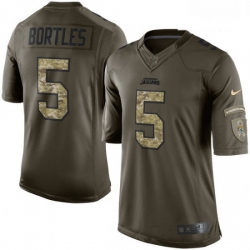 Men Nike Jacksonville Jaguars 5 Blake Bortles Limited Green Salute to Service NFL Jersey