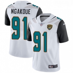 Men Nike Jacksonville Jaguars 91 Yannick Ngakoue White Vapor Untouchable Limited Player NFL Jersey