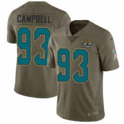 Men Nike Jacksonville Jaguars 93 Calais Campbell Limited Olive 2017 Salute to Service NFL Jersey