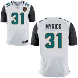 Mens Jacksonville Jaguars #31 Jalen Myrick White Elite Jersey