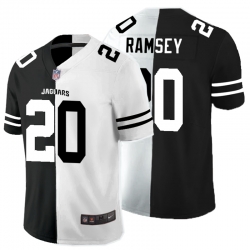 Nike Jaguars 20 Jalen Ramsey Black And White Split Vapor Untouchable Limited Jersey