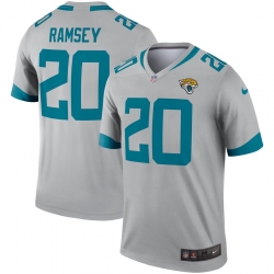 Nike Jaguars 20 Jalen Ramsey Silver Inverted Legend Jersey