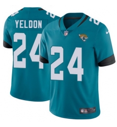 Nike Jaguars #24 T J  Yeldon Teal Green Team Color Mens Stitched NFL Vapor Untouchable Limited Jersey