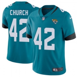 Nike Jaguars #42 Barry Church Teal Green Team Color Mens Stitched NFL Vapor Untouchable Limited Jersey