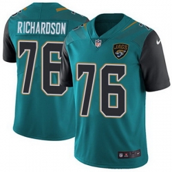 Nike Jaguars #76 Will Richardson Teal Green Team Color Mens Stitched NFL Vapor Untouchable Limited Jersey