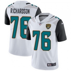 Nike Jaguars #76 Will Richardson White Mens Stitched NFL Vapor Untouchable Limited Jersey