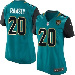 Nike Jaguars #20 Jalen Ramsey Teal Green Alternate Women Stitched Jersey  0