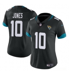 Women Jacksonville Jaguars 10 Mac Jones Black Vapor Stitched Jersey