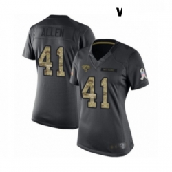 Womens Jacksonville Jaguars 41 Josh Allen Limited Black 2016 Salute to Service Football Jersey