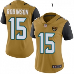 Womens Nike Jacksonville Jaguars 15 Allen Robinson Limited Gold Rush Vapor Untouchable NFL Jersey