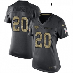 Womens Nike Jacksonville Jaguars 20 Jalen Ramsey Limited Black 2016 Salute to Service NFL Jersey