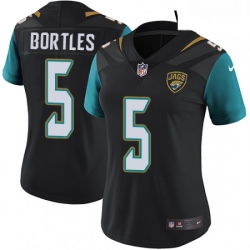 Womens Nike Jacksonville Jaguars 5 Blake Bortles Black Alternate Vapor Untouchable Limited Player NFL Jersey