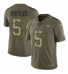 Youth Nike Jacksonville Jaguars 5 Blake Bortles Limited OliveCamo 2017 Salute to Service NFL Jersey