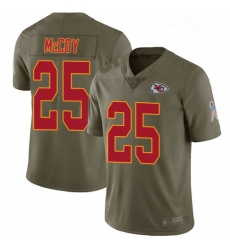 Chiefs 25 LeSean McCoy Olive Men Stitched Football Limited 2017 Salute To Service Jersey