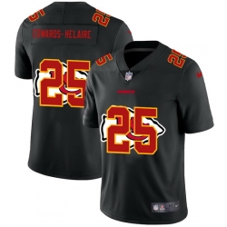 Kansas City Chiefs 25 Clyde Edwards Helaire Men Nike Team Logo Dual Overlap Limited NFL Jersey Black