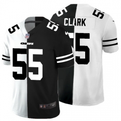 Kansas City Chiefs 55 Frank Clark Men Black V White Peace Split Nike Vapor Untouchable Limited NFL Jersey