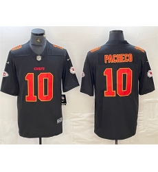 Men Kansas City Chiefs 15 Patrick Mahomes Black 2024 Super Bowl LVIII Patch Limited Stitched Game Jersey