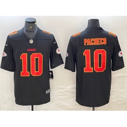 Men Kansas City Chiefs 15 Patrick Mahomes Black 2024 Super Bowl LVIII Patch Limited Stitched Game Jersey