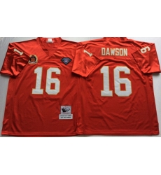 Men Kansas City Chiefs 16 Lake Dawson Red M&N Throwback Jersey