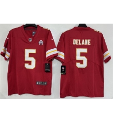 Men Kansas City Chiefs  5 Mansoor Delane Red 2026 Vapor Untouchable Limited Stitched Football Jersey