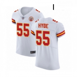 Men Kansas City Chiefs 55 Frank Clark White Vapor Untouchable Elite Player Football Jersey