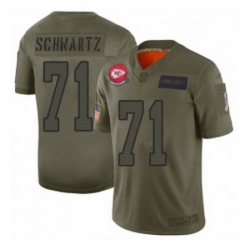 Men Kansas City Chiefs 71 Mitchell Schwartz Limited Camo 2019 Salute to Service Football Jersey