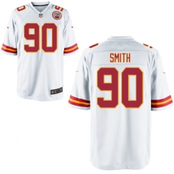 Men Nike Chiefs 90 Neil Smith White Game Jersey