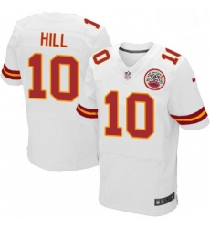 Men Nike Kansas City Chiefs 10 Tyreek Hill White Vapor Untouchable Elite Player NFL Jersey