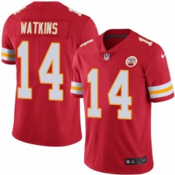 Men Nike Kansas City Chiefs 14 Sammy Watkins Red Team Color Vapor Untouchable Limited Player NFL Jersey