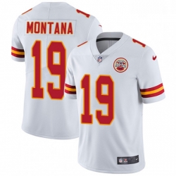 Men Nike Kansas City Chiefs 19 Joe Montana White Vapor Untouchable Limited Player NFL Jersey