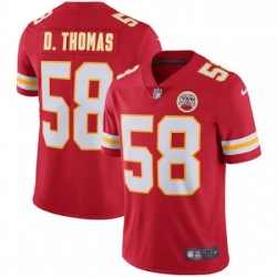 Men Nike Kansas City Chiefs 58 Derrick Thomas Red Team Color Vapor Untouchable Limited Player NFL Jersey